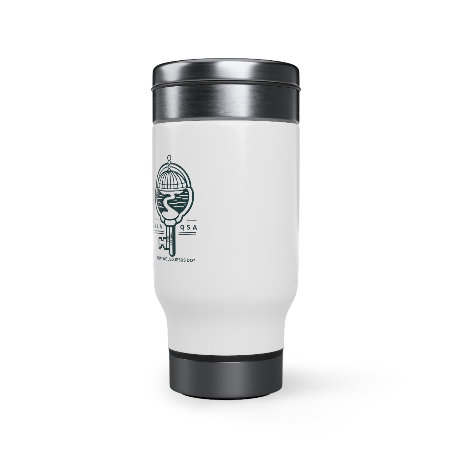 Stainless Steel Travel Mug with Handle, 14oz